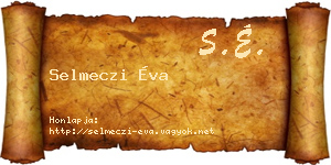 Selmeczi Éva névjegykártya