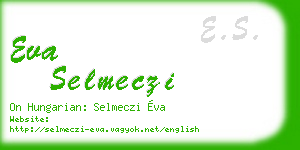 eva selmeczi business card