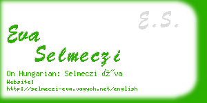 eva selmeczi business card